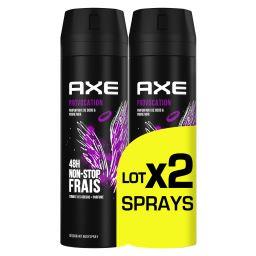Axe Axe Déodorant homme provocation 48h Non-Stop Frais le lot de 2 sprays de 200ml - 400ml
