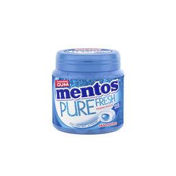 Mentos Mentos Chewing-gums Pure Fresh - Fresh Mint au thé vert sans sucres la boîte de 55 dragées - 110g