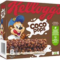 Kellogg's Kellogg's Coco Pops - Barre de céréales chocolat et lait les 6 barres de 20 g