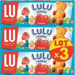 LU LU Lulu l'Ourson - Gâteau à la fraise le lot de 3 boites de 150 g