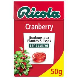 Ricola Ricola Bonbons Suisses aux plantes - cranberry la boite de 50 g