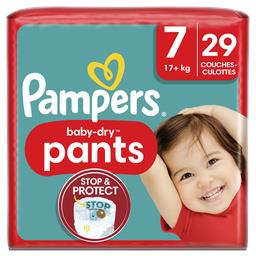 Pampers Baby Dry - Couches culottes taille 7, 17kg+ le paquet de 29 couches