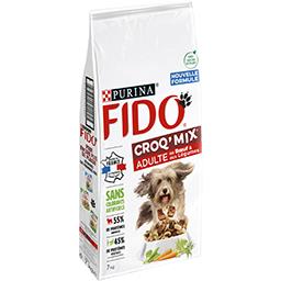 Fido Fido Croq Mix - Croquettes bœuf et légumes pour chien adulte le sac de 7 kg