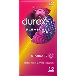 Durex Pleasure Me - Préservatifs perlés et nervurés La boîte de 12 préservatifs