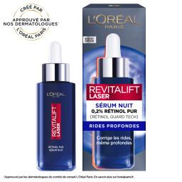 L'Oréal L'Oréal Paris Revitalift Laser - Sérum Visage Anti-Âge Nuit Rétinol Pur rides profondes le flacon de 30ml