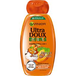 Garnier Ultra-Doux Enfants - Shampooing 2 en 1 abricot & fleur de coton le flacon de 250 ml