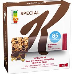 Kellogg's Kellogg's Special K - Barre de céréales chocolat noir les 6 barres de 21,5 g