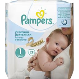 Couches New Baby Sensitive Taille 1 Nouveau Ne 2 5 Kg Pampers Intermarche