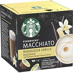 Starbucks Starbucks Capsules de café compatibles Dolce Gusto Vanilla Macchiatto la boîte de 12 capsules - 6 tasses - 132g