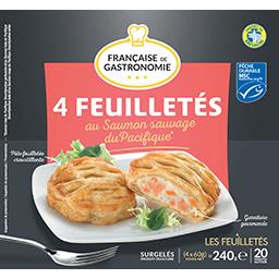Française de Gastronomie Française de Gastronomie Feuilletés au saumon sauvage du Pacifique les 4 feuilletés de 60g - 240g