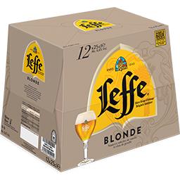 Leffe Leffe Bière blonde Belge d'Abbaye les 12 bouteilles de 25 cl