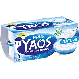 Nestlé Nestlé Yaos - Le Yaourt à la Grecque nature les 4 pots - 600 g