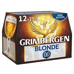 Grimbergen Grimbergen Bière blonde sans alcool Les 12 bouteilles de 25cl - 3l