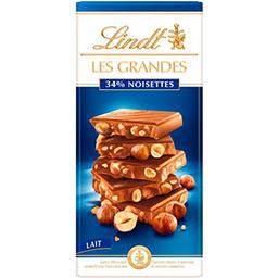 Lindt Lindt Les Grandes - Chocolat au lait 34% noisettes la tablette de 150 g