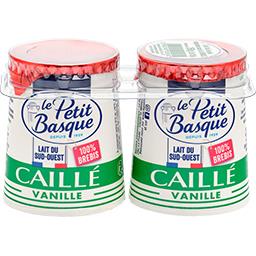 Le Petit Basque Le Petit Basque Yaourt caillé vanille 100% brebis les 2 pots de 125 g