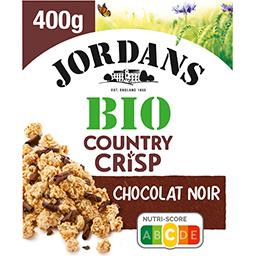 Jordans Jordans Country Crisp - Céréales complètes chocolat noir et fèves de cacao BIO la boite de 400 g