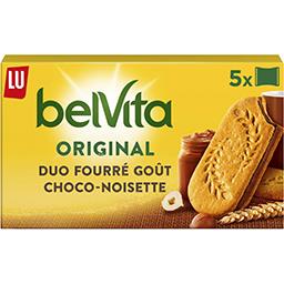 LU LU Belvita Petit Déjeuner - Biscuit Duo Fourré goût chocolat noisette & 5 céréales la boite de 10 - 253 g