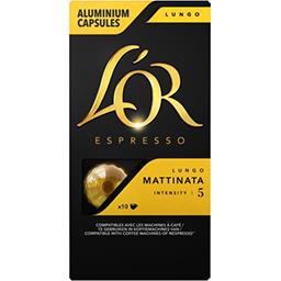 Maison du Café L'Or Espresso - Capsules de café compatibles Nespresso Lungo Mattinata la boite de 10 - 52 g