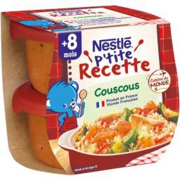 Nestlé Nestlé P'tite Recette - Couscous, dès 8 mois les 2 pots de 200 g