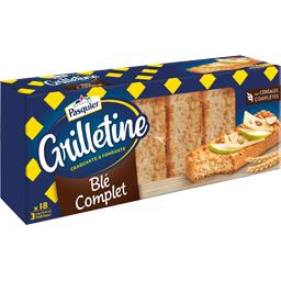 Pasquier Brioche Pasquier Les Grilletines - Tartines grillées blé complet le paquet de 242 g