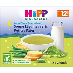 Mon Diner Bonne Nuit Soupe Legumes Verts Petites Pates Bio Des 12 Mois Hipp Biologique Intermarche