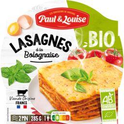 Paul & Louise Paul & louise Le Retour du Marché - Lasagnes à la bolognaise BIO la barquette de 285 g