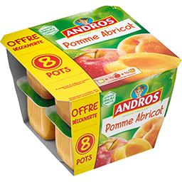 Andros Andros Dessert de pomme abricot les 8 pots de 100 g - Offre Découverte