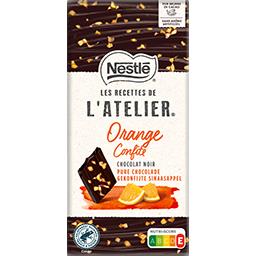 Nestlé Nestlé Les Recettes de L'Atelier - Chocolat noir orange confite la tablette de 115 g