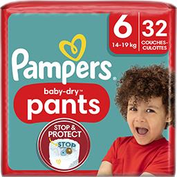 Pampers Baby Dry Pants - Couches culottes taille 6, 14-19kg le paquet de 32 couches