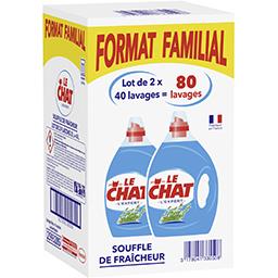 Le Chat Le Chat L'Expert - Lessive liquide Souffle de fraîcheur le lot de 2 flacons de 2 l - Format Familial