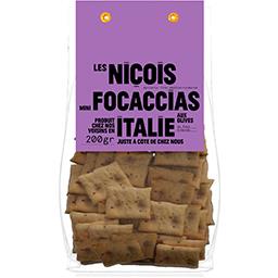 as Les Niçois Mini-focaccias aux olives de Papi Armando le paquet de 200g