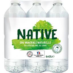 Val de Loire Native Eau minérale naturelle du Centre-Val de Loire les 6 bouteilles de 1,5 l