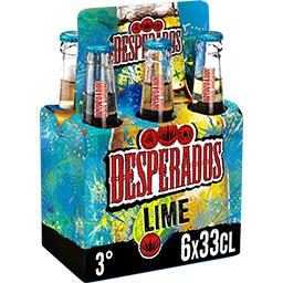 Desperados Desperados Lime - Bière aromatisée Tequila citron vert cactus les 6 bouteilles de 33cl