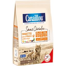 Sans Cereales Croquettes Riches En Volaille Pour Chat Canaillou Intermarche