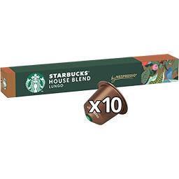 Starbucks Starbucks Capsules de café compatibles Nespresso House Blend intensité 8 la boîte de 10 capsules - 57g