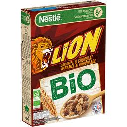 Nestlé Nestlé Lion Céréales petit déjeuner BIO caramel chocolat la boite de 400g
