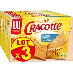 LU LU Cracotte - Tartines craquantes céréales complètes le lot de 3 boites de 250 g