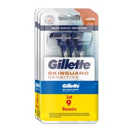 Gillette Sensor3 - Rasoir jetable Skinguard Le lot de 9 rasoirs