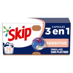 Skip Skip Lessive Capsules 3-en-1 Sensitive la boite de 26