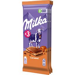 Milka Milka Chocolat caramel les 3 tablettes de 100 g