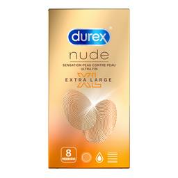 Durex Durex Nude - Préservatifs sensation peau contre peau extra larges la boîte de 8