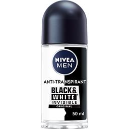 Nivea Nivea Men - Déodorant bille Anti-transpirant 48h Black & White invisible le roll-on de 50ml