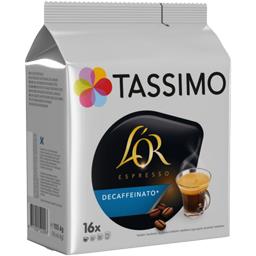 Tassimo Tassimo L'Or Espresso - Dosettes de café moulu Decaffeinato les 16 dosettes de 6,6 g
