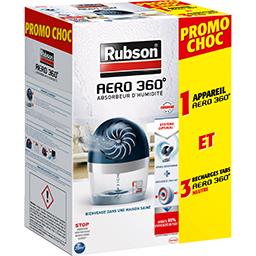 Rubson Rubson Absorbeur d'humidité Aero 360° l'absorbeur d'humidité + 3 recharges - 1,35 kg