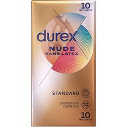 Durex Nude - Préservatifs sensation peau contre peau La boîte de 10 préservatifs