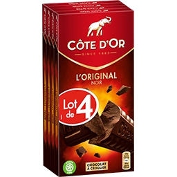 Côte d'Or Côte d'Or Chocolat noir l'Original les 4 tablettes de 200 g