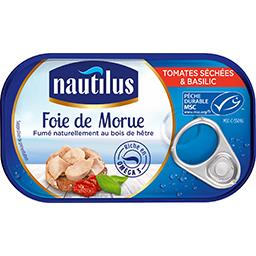 Nautilus Nautilus Foie de morue fumé tomates séchées & basilic la boite de 120 g