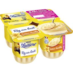 Nestlé La Laitière Riz au lait vanille de Madagascar les 4 pots de 115 g