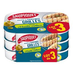 Saupiquet Saupiquet Filets de sardines grillées les 3 boîtes de 70g - 210g