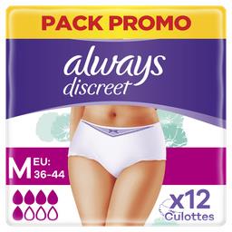 Always Discreet - Culottes pour fuites urinaires normal Taille 36-44 Le paquet de 12